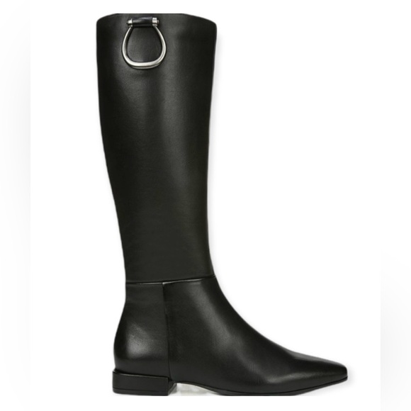 Naturalizer Black Carella Leather Wide-Calf Boot. Women's Size 8 - Picture 2 of 13